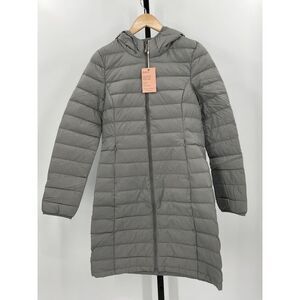 Quince OLD **Women's Lightweight Down Long Puffer Jacket**  Gray S